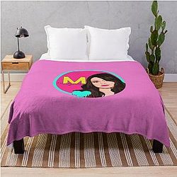 Miranda Cosgrove Art Sticker Throw Blanket