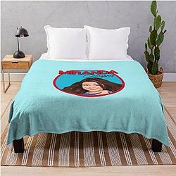 Miranda Cosgrove Art Drawing Throw Blanket