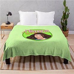 Miranda Cosgrove Art Drawing Sticker Throw Blanket
