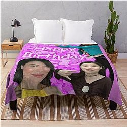 Miranda Cosgrove wishes a Happy Birthday throw Blanket