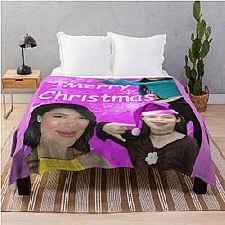 Miranda Cosgrove wishes Merry Christmas Throw Blanket