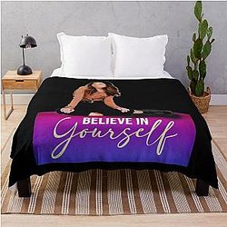 Music Throw Blanket by Miranda Cosgrove Believe in Yourself(retro theme)