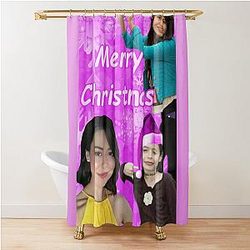 Miranda Cosgrove Wishes Merry Christmas Shower Curtain