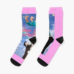 Believe in Miranda Cosgrove iCarly Socks