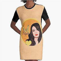 Miranda Cosgrove Art Drawing Graphic T-Shirt Dress
