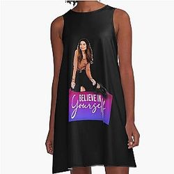 Music Retro Miranda Cosgrove  A-Line Dress