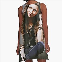Miranda Cosgrove - Oil Paint A-Line Dress