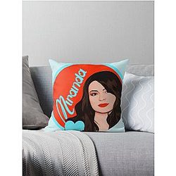 Miranda Cosgrove Art Drawing Sticker Throw Pillow