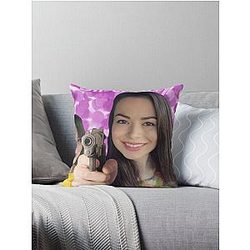 Miranda Cosgrove wishes Happy Birthday Throw Pillow