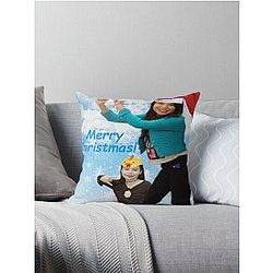 Miranda Cosgrove Christmas Throw Pillow