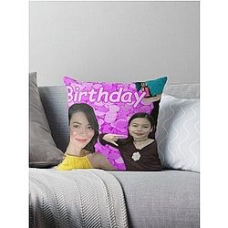Miranda Cosgrove Wishes Happy Birthday Throw Pillow