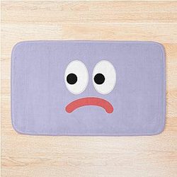 Sad Miranda Sings Overdrawn Red Lip Side Eye Meme Bath Mat