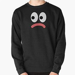 Sad Miranda Sings, Overdrawn Red Lips, Side Eye Pullover Sweatshirt