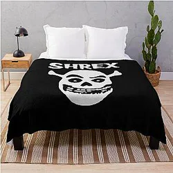 Shrek's Misfit Rock Skull Funny Print Throw Blanket