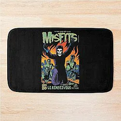 Misfits - Le Rendezvous Poster with Fiend Skull and Apocalyptic Zombies Bath Mat