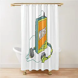 Misfits Retro Walkman Design Music Art Shower Curtain