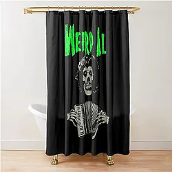 Weird Al meets the Misfits with Accordion Shower Curtain