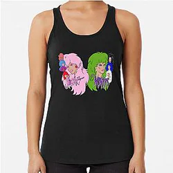 Jem and the Holograms vs The Misfits Racerback Tank Top