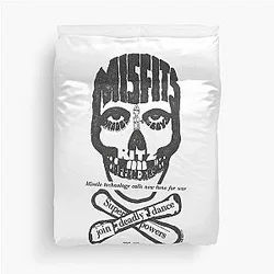 Misfits Skull Flyer 1983 Duvet Cover