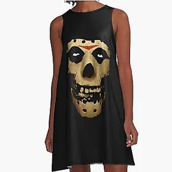 Cool Graphic Gift Dark Red Jason A-Line Dress