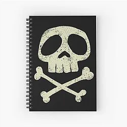 Captain Harlock & Misfits Skull Spiral Notebook