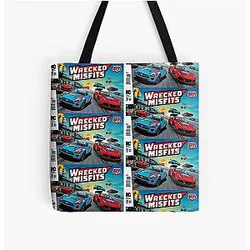 Wrecked misfit comic tote bag