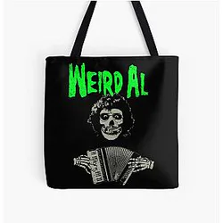 Weird Al meets the Misfits with Accordion Tote Bag