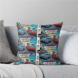 Wrecked Misfits Comic Throw Pillow