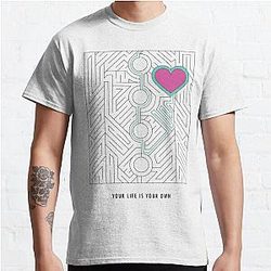 Mob Psycho 100 T-Shirts - Your Life is Your Own (Heart Maze) | Mob Psycho 100 Inspired Classic T-Shirt RB1710 [ID1036]