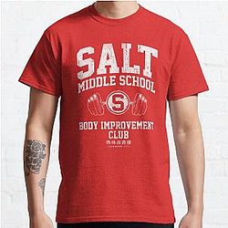 Mob Psycho 100 T-Shirts - Salt Middle School Body Improvement Club Classic T-Shirt RB1710 [ID1030]