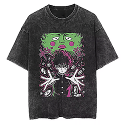 Shigeo's Reality PTTT1404 Washed  Mob Psycho 100 T-Shirts