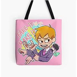 Mob Psycho 100 Bags - Fake It 'Til You Make It! All Over Print Tote Bag RB1710 [ID870]