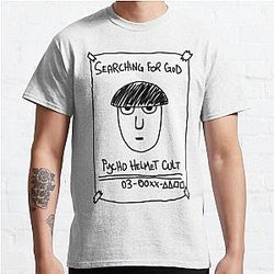 Mob Psycho 100 T-Shirts - Psycho Helmet Cult - Mob Psycho 100  Classic T-Shirt RB1710 [ID1022]