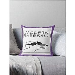 modern baseball dog 	 	 Throw Pillow