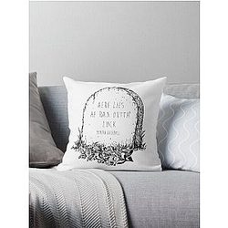 modern baseball tombstone Throw Pillow