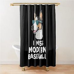 I Miss Modern Baseball Shower Curtain