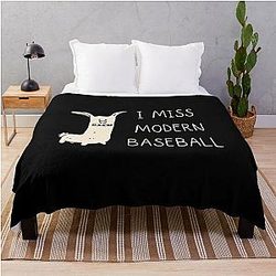 I Miss Modern Baseball Funny Dog Throw Blanket
