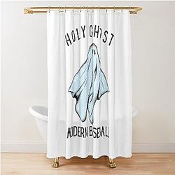 Holy Ghost Modern Baseball Shower Curtain