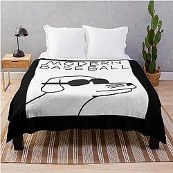 modern baseball dog funny meme Throw Blanket