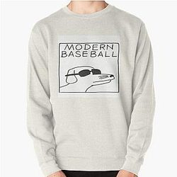 modern baseball dog Pullover Sweatshirt