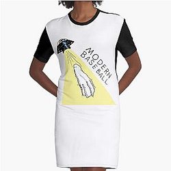 Modern Baseball UFO Graphic T-Shirt Dress