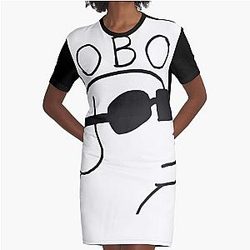 Modern baseball Flag Graphic T-Shirt Dress
