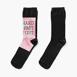 Hit Hard Run Fast Turn Left Modern Baseball Socks