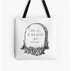 modern baseball tombstone All Over Print Tote Bag