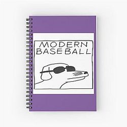 modern baseball dog 	 	 Spiral Notebook