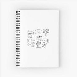 modern baseball flash sheet Spiral Notebook