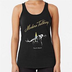 Modern Talking Black Essential Racerback Tank Top