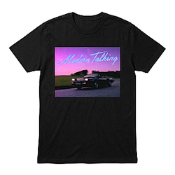 Synthwave Sports Car Sunset LA 3004 Modern Talking T-Shirts