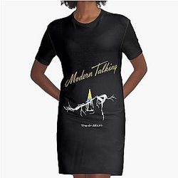 Modern Talking Black Essential- Perfect Gift Graphic T-Shirt Dress
