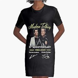 Vintage Modern Talking Anniversary Gift Graphic T-Shirt Dress
